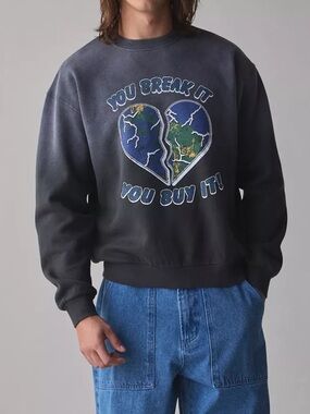 NWOT Parks Project You Break It You Buy It Graphic Crew Neck Size Medium